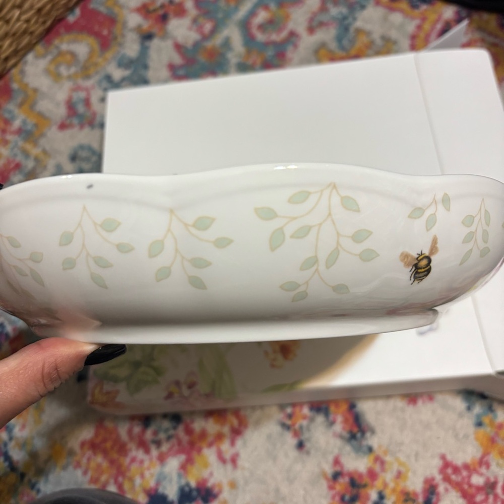 Lenox Butterfly Meadow Floral Serving Bowl - White and Multicolor - Picture 4 of 15
